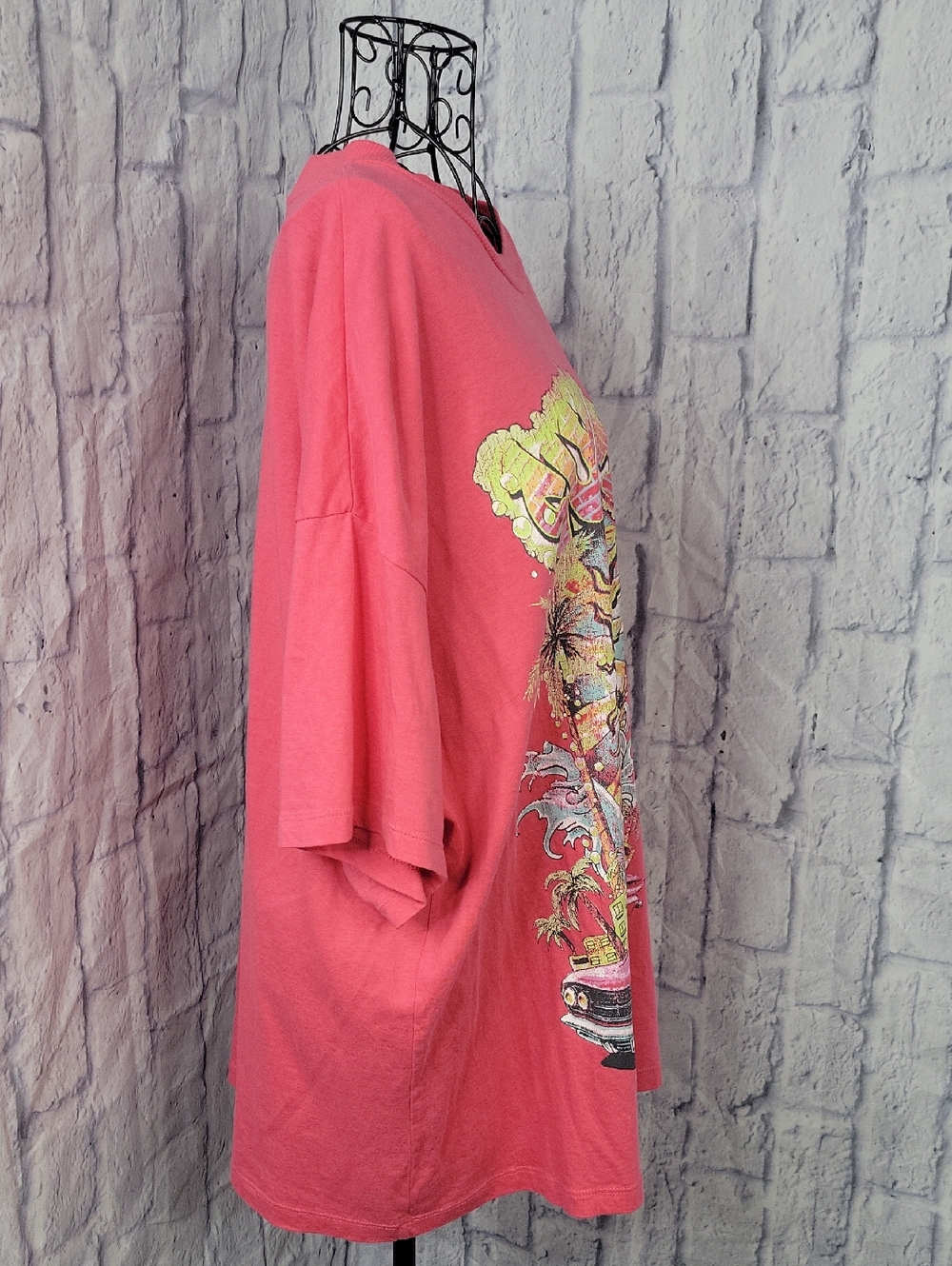 H&M Sublime Long Beach CA Graphic Tee Pink Oversized Medium - Picture 5 of 8